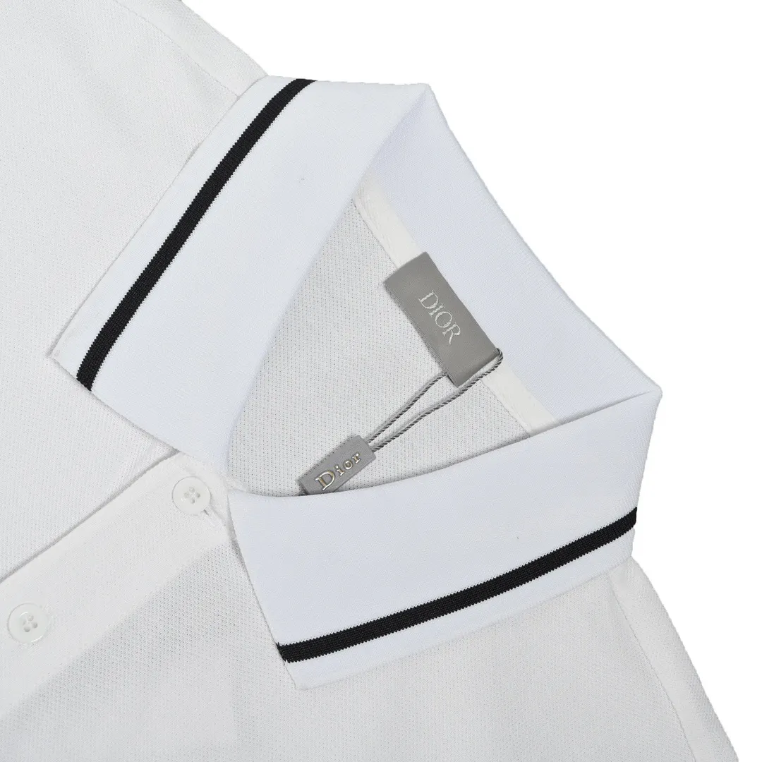 Bee-Embroidered Cotton-Pique Polo Shirt D22013048 — view 4