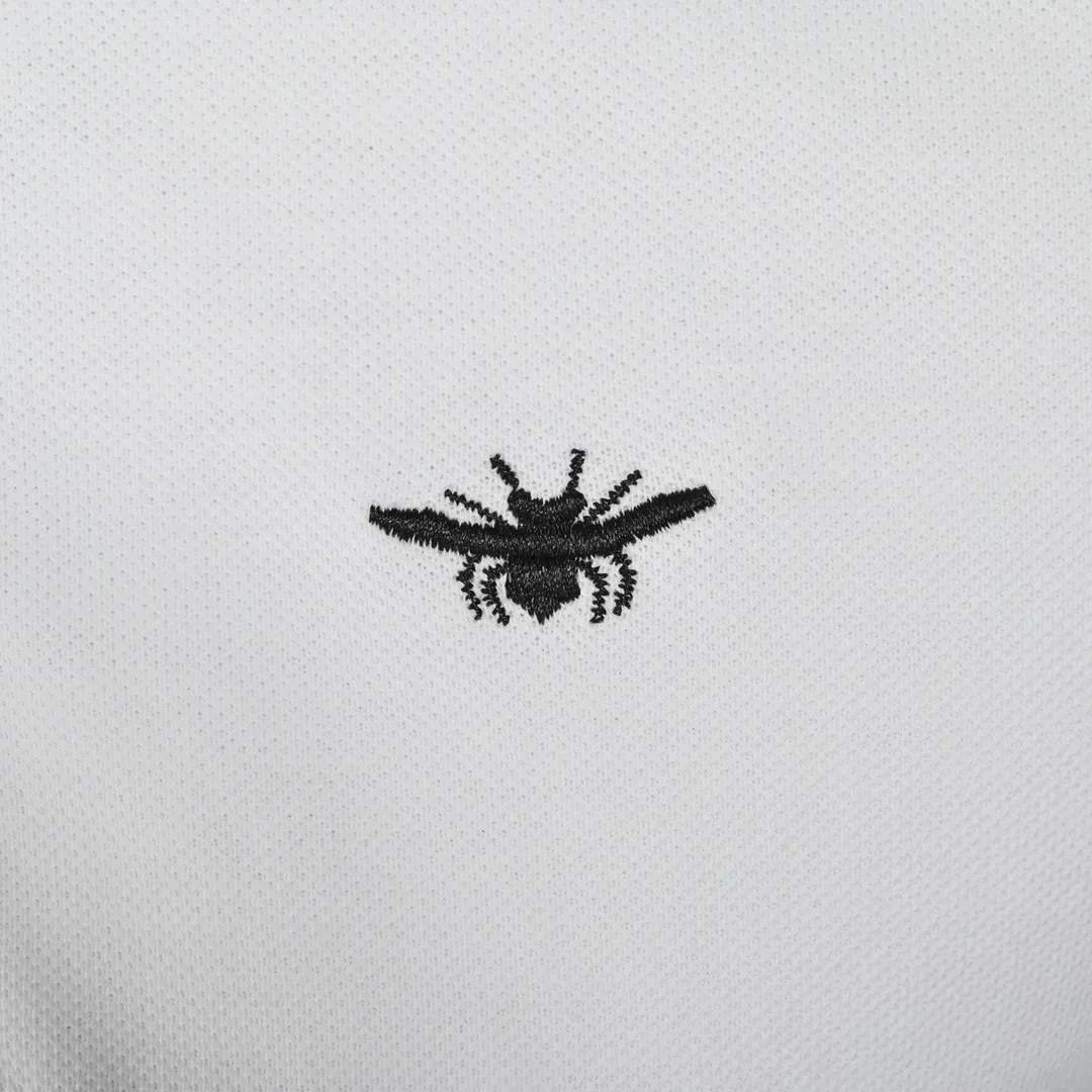 Bee-Embroidered Cotton-Pique Polo Shirt D22013048 — view 6