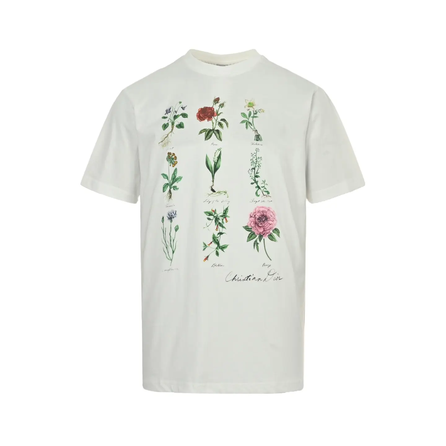 Herbarium Print Cotton Jersey T-Shirt D22013034