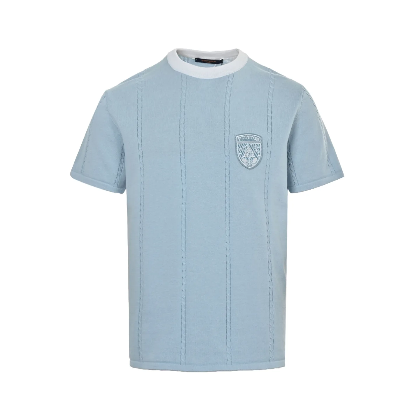 Embroidered Logo Knit Short-Sleeve Sweater D22013035