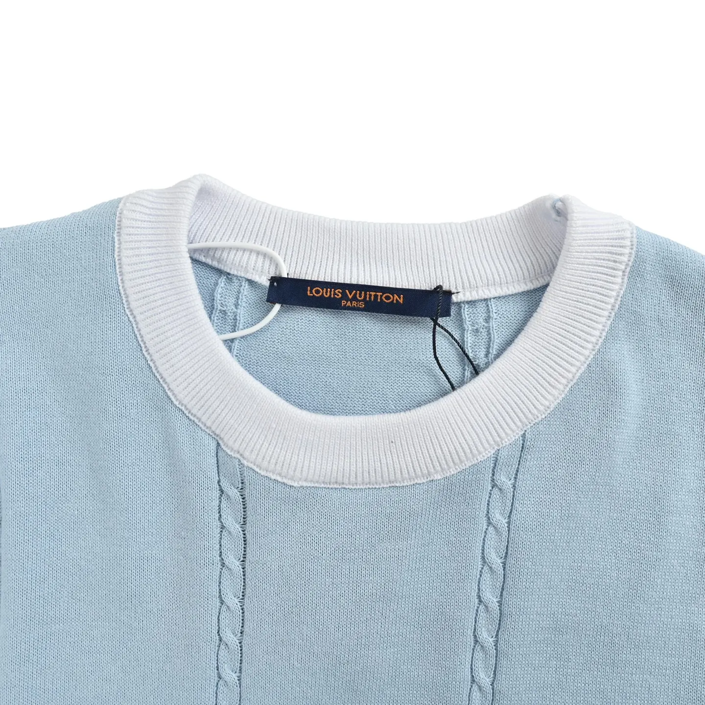 Embroidered Logo Knit Short-Sleeve Sweater D22013035 — view 4