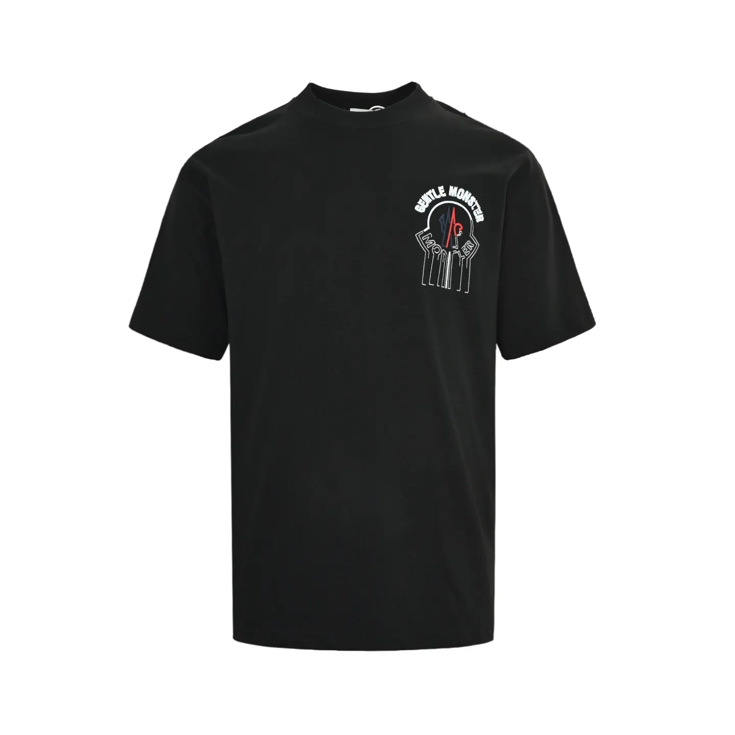 Moncler + Gentle Monster Logo-Embroidered Cotton T-Shirt D22013037