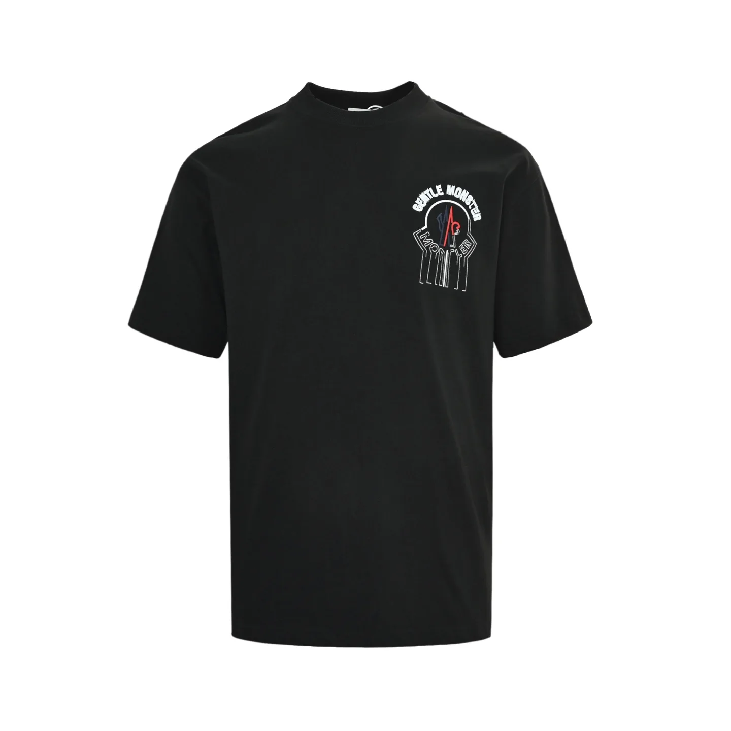 Moncler + Gentle Monster Logo-Embroidered Cotton T-Shirt D22013037