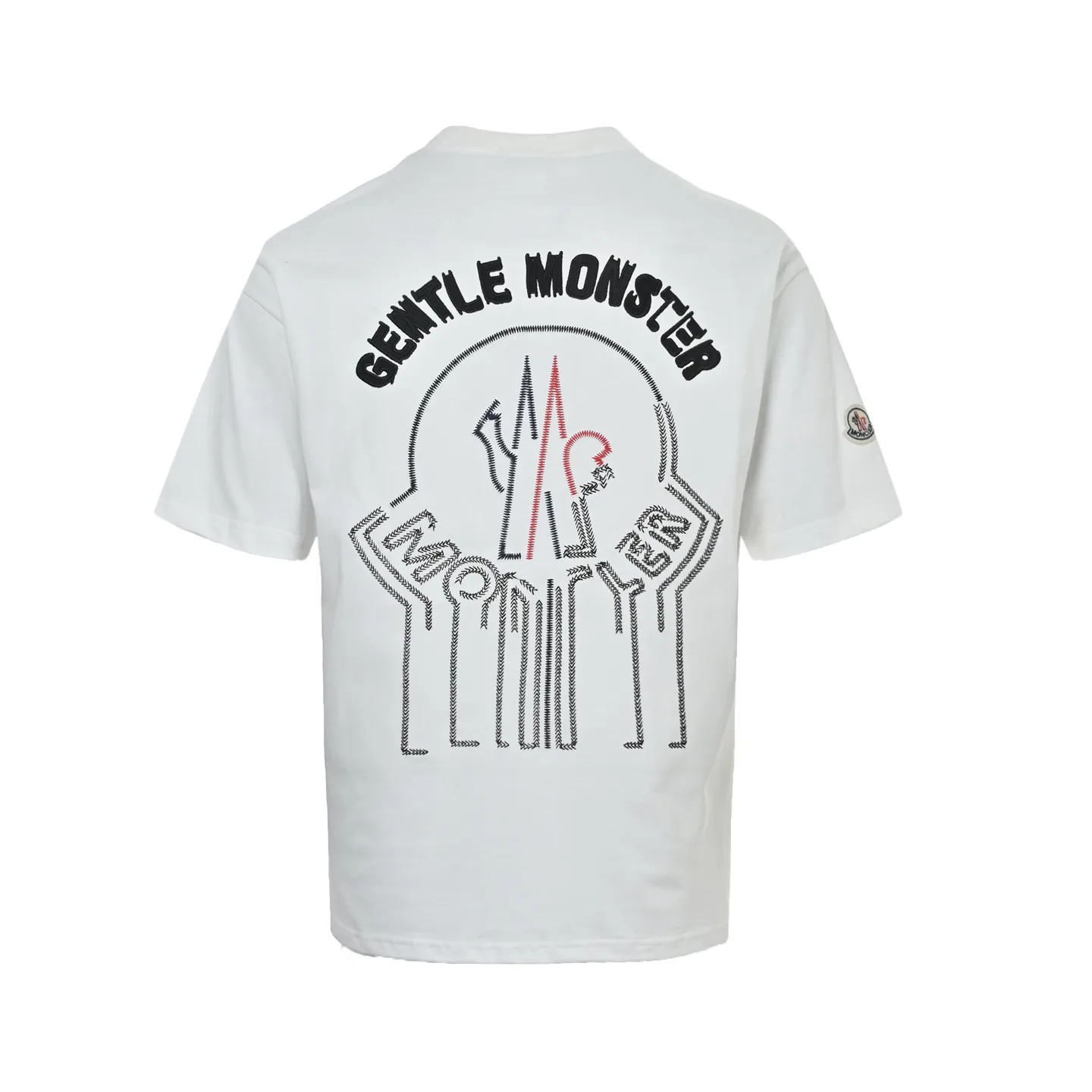 Moncler + Gentle Monster Logo Embroidered T-Shirt D22013036 — view 3