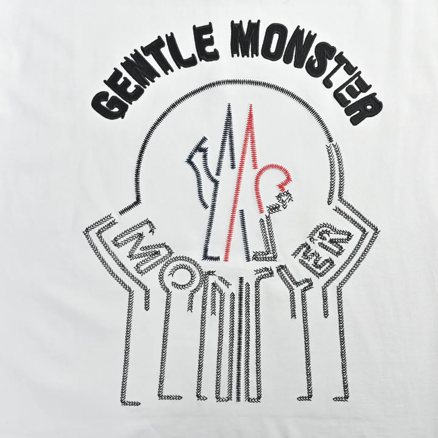 Moncler + Gentle Monster Logo Embroidered T-Shirt D22013036 — view 7