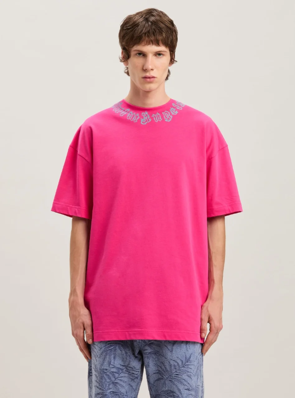 Logo-Embroidered Gothic Collar T-Shirt D7812282 — view 5
