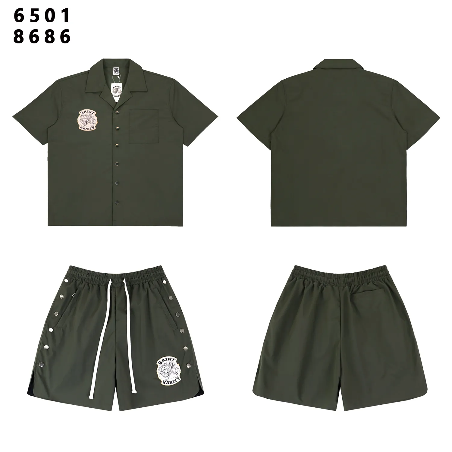 Embroidered Woven Utility Shirt D9012151 — view 3