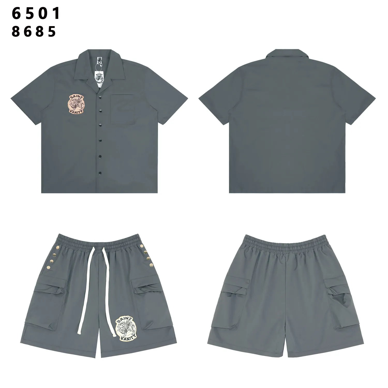 Embroidered Woven Utility Shirt D9012151 — view 5