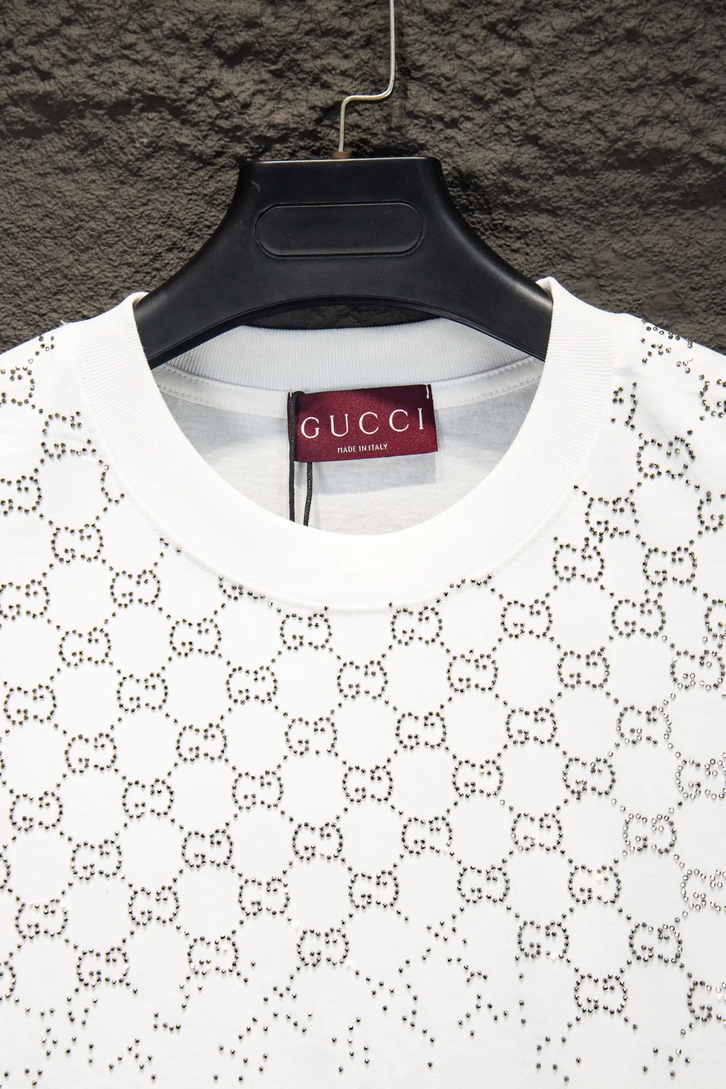 Rhinestone-Embellished GG Monogram Oversized T-Shirt D13015467 — view 4