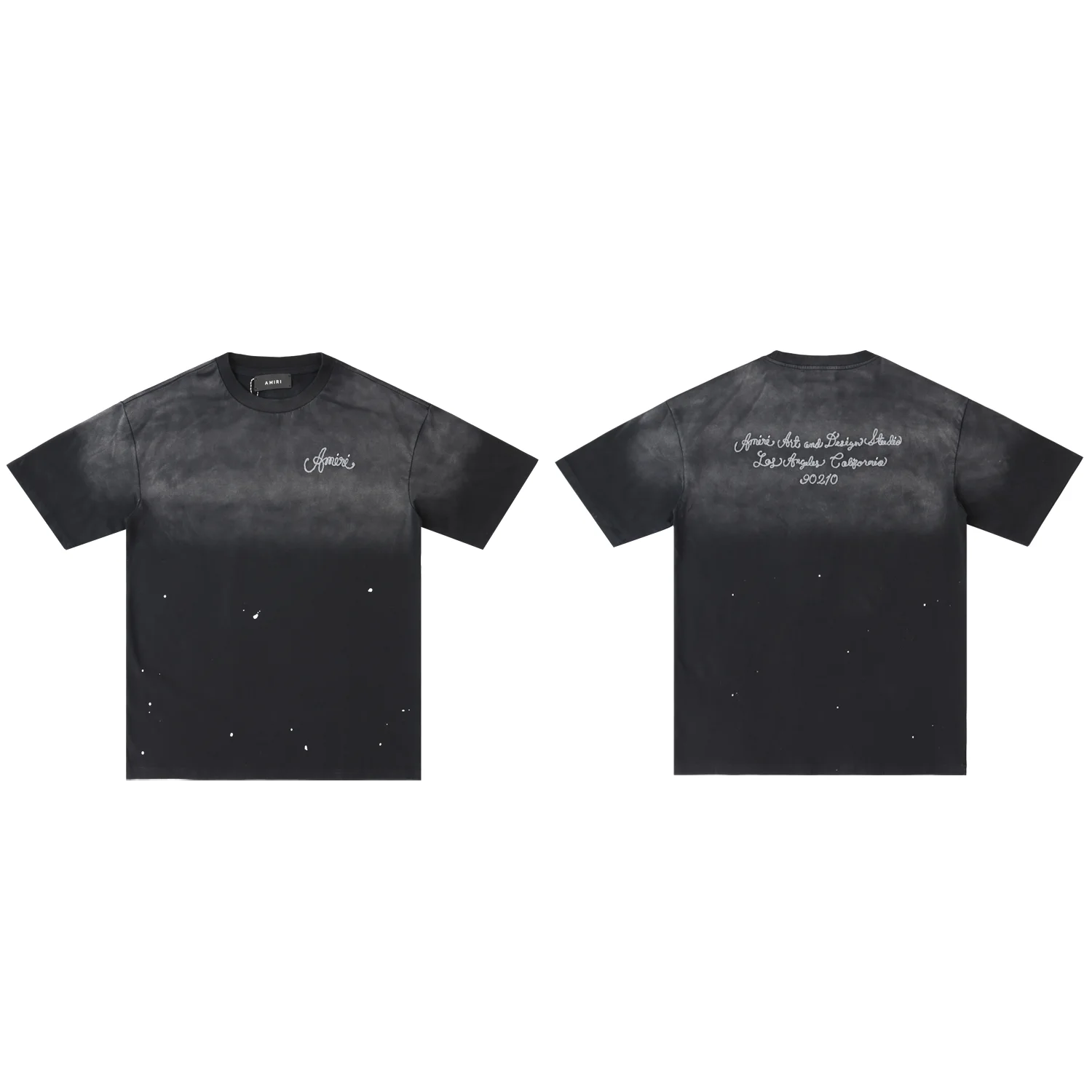 Amiri Design Studio Embroidered Paint-Splatter T-Shirt D9012209 — view 3