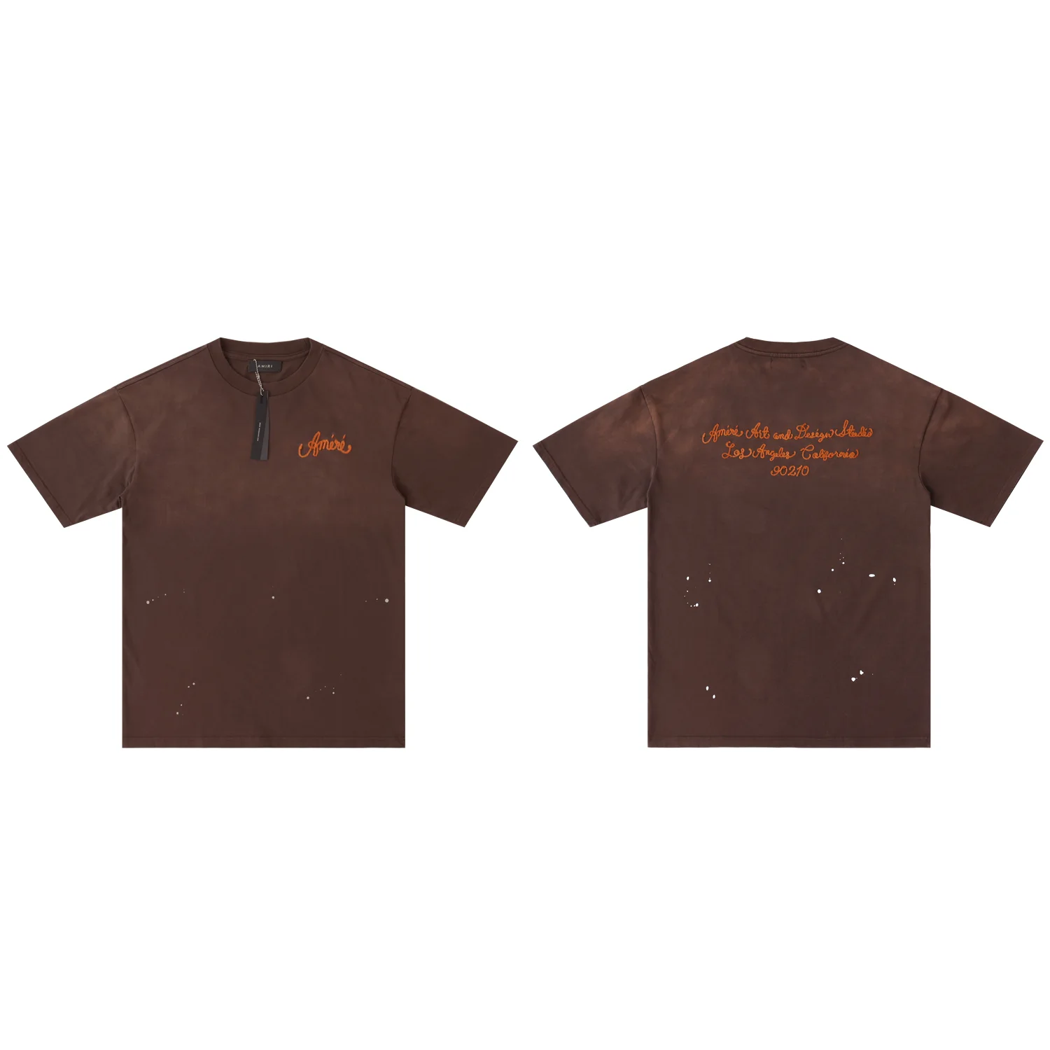 Amiri Design Studio Embroidered Paint-Splatter T-Shirt D9012209 — view 4