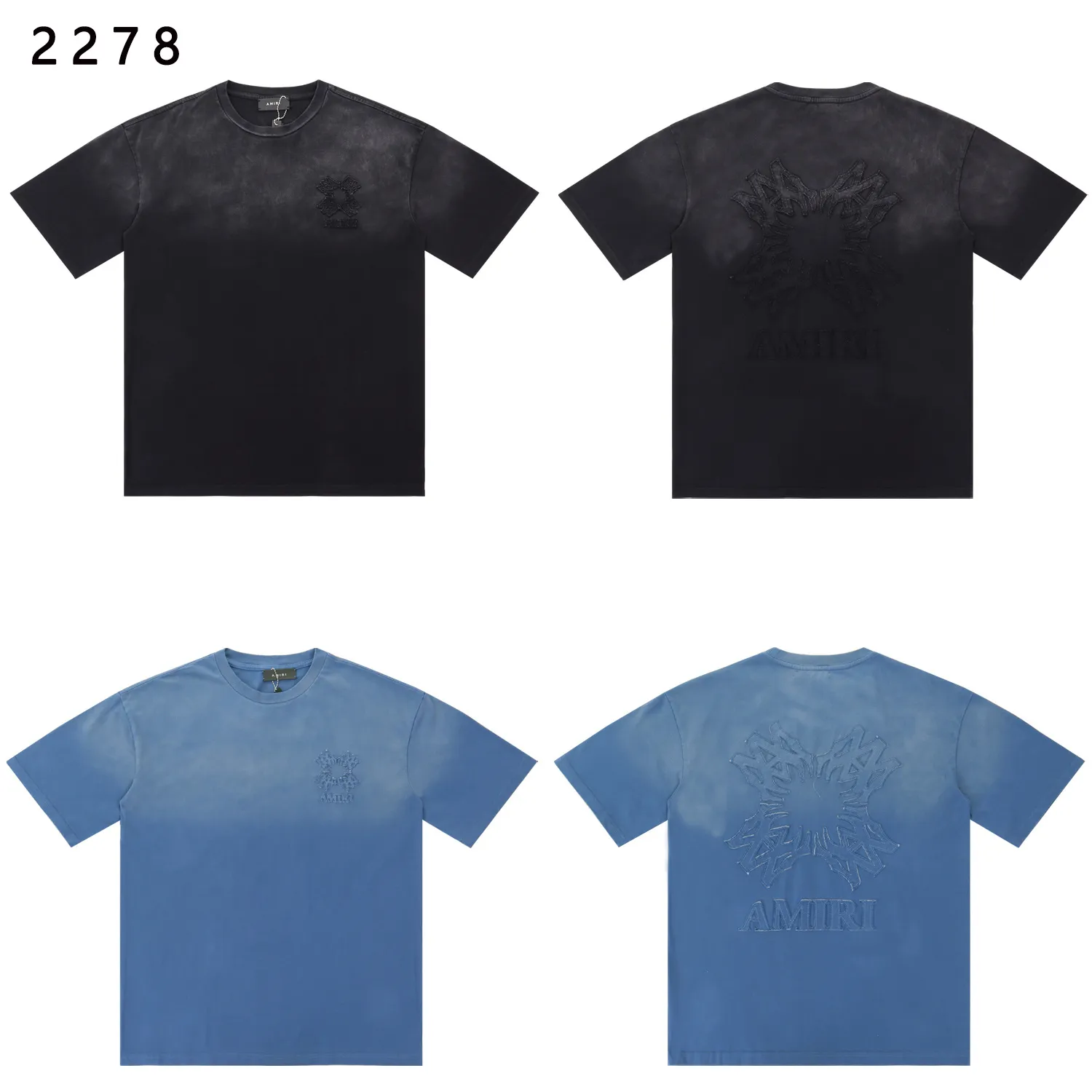 Embroidered Logo Faded Cotton T-Shirt D9512224 — view 2
