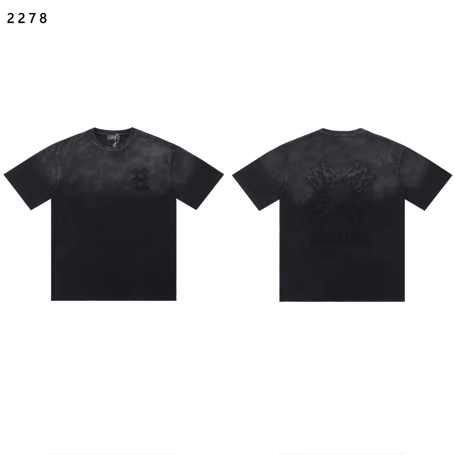 Embroidered Logo Faded Cotton T-Shirt D9512224 — view 3