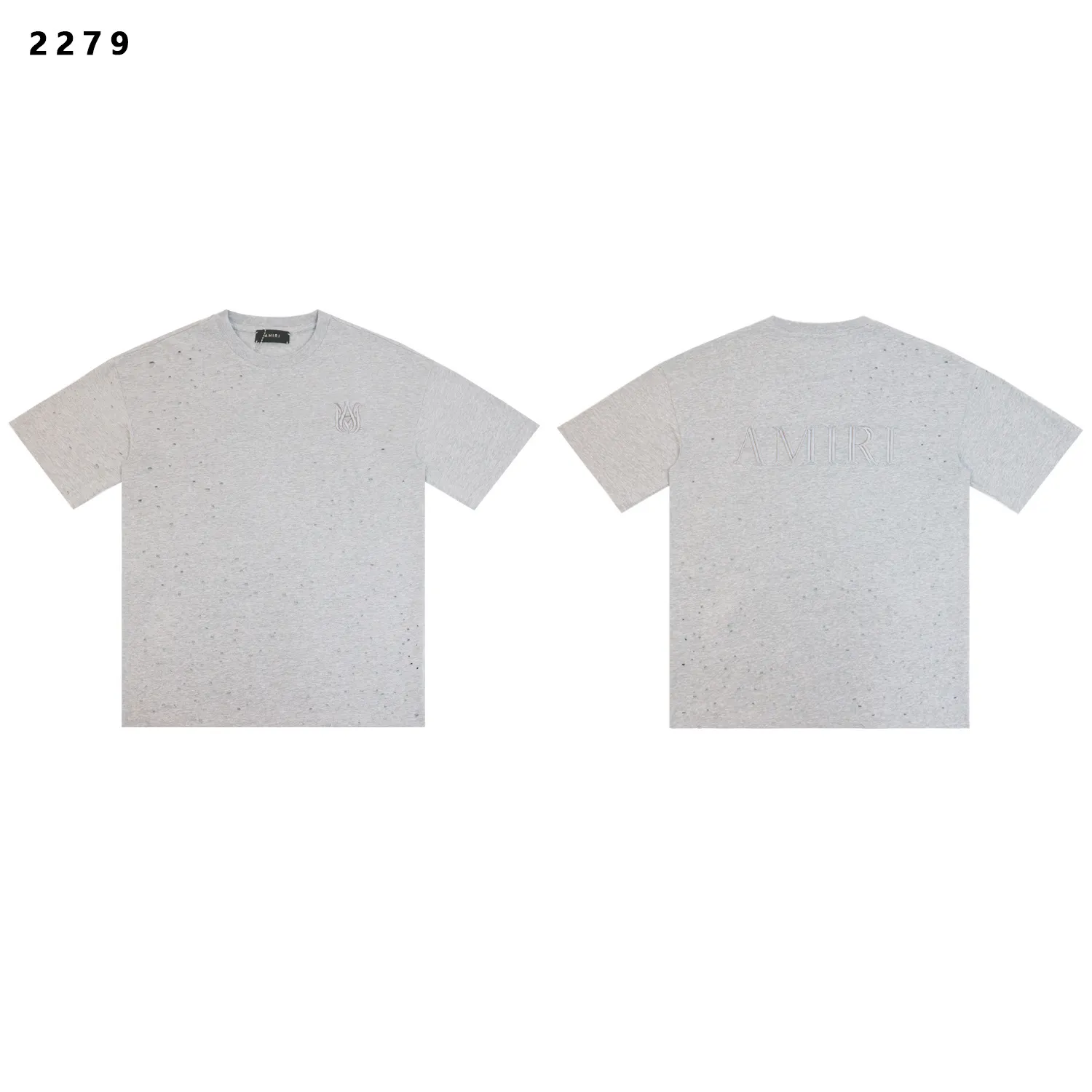 Distressed Logo-Embroidered Cotton T-Shirt D9812236 — view 5