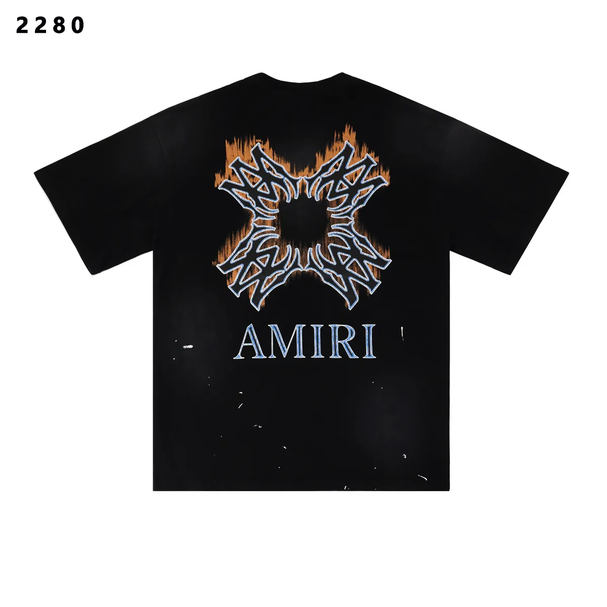 Quad Flames Distressed Oversized T-Shirt D8812207 — view 4