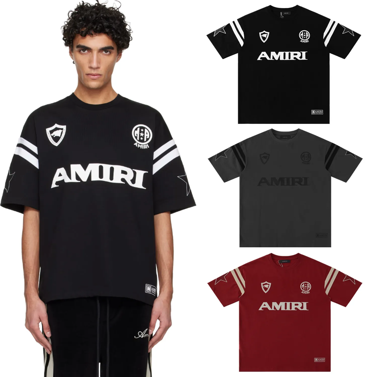 Logo Print Ribbed Knit T-Shirt D8512183