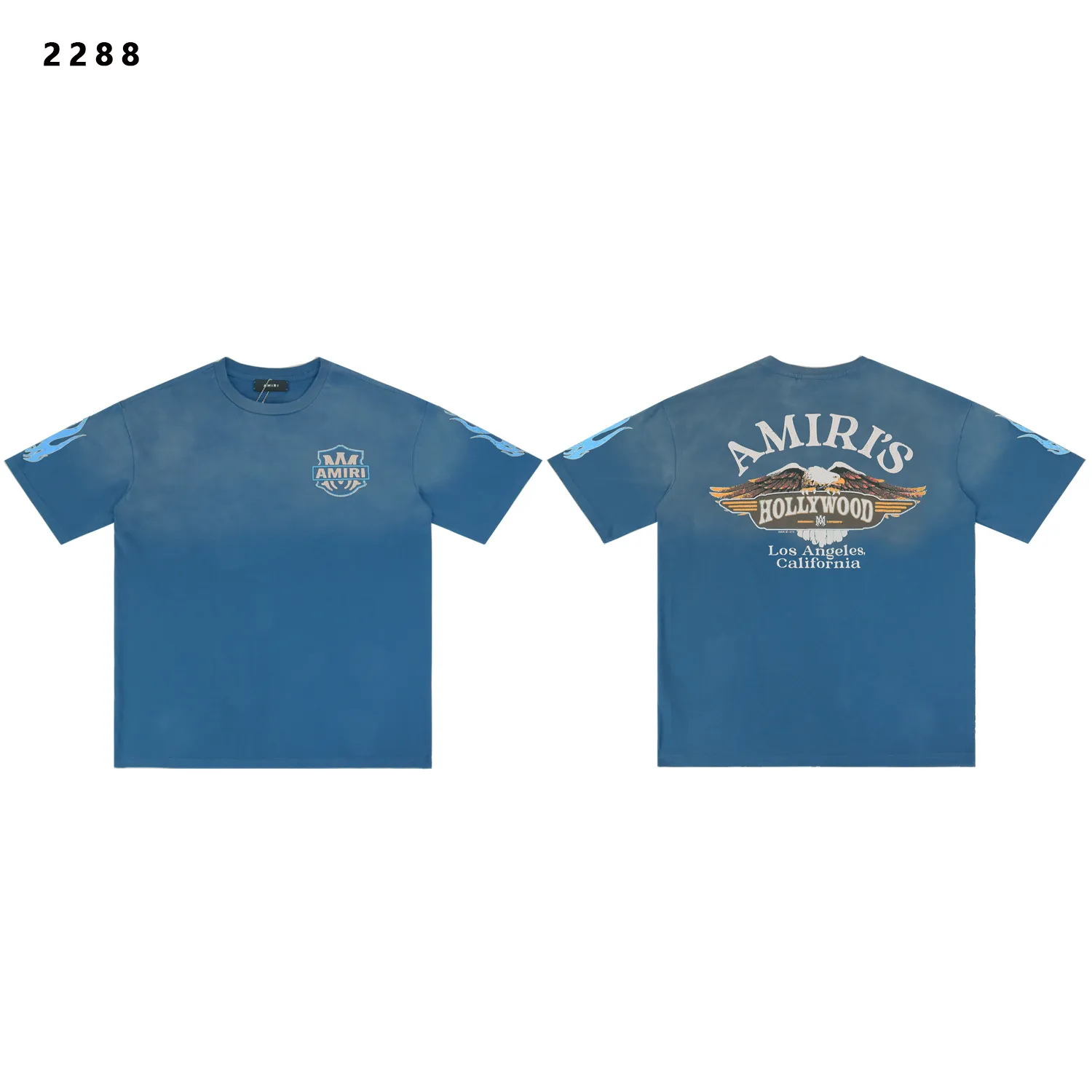 Hollywood Eagle Logo Washed Cotton T-Shirt D9512185 — view 2
