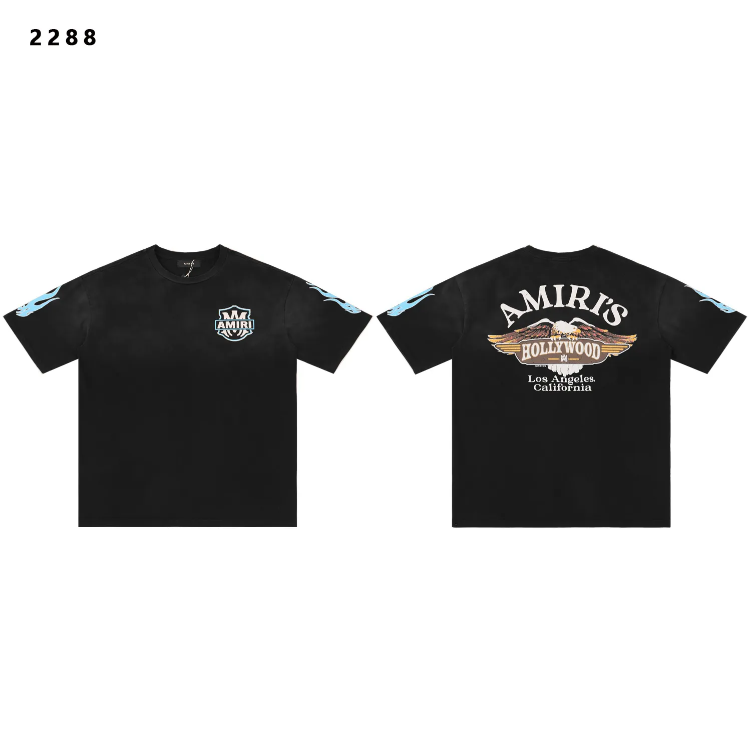 Hollywood Eagle Logo Washed Cotton T-Shirt D9512185 — view 4