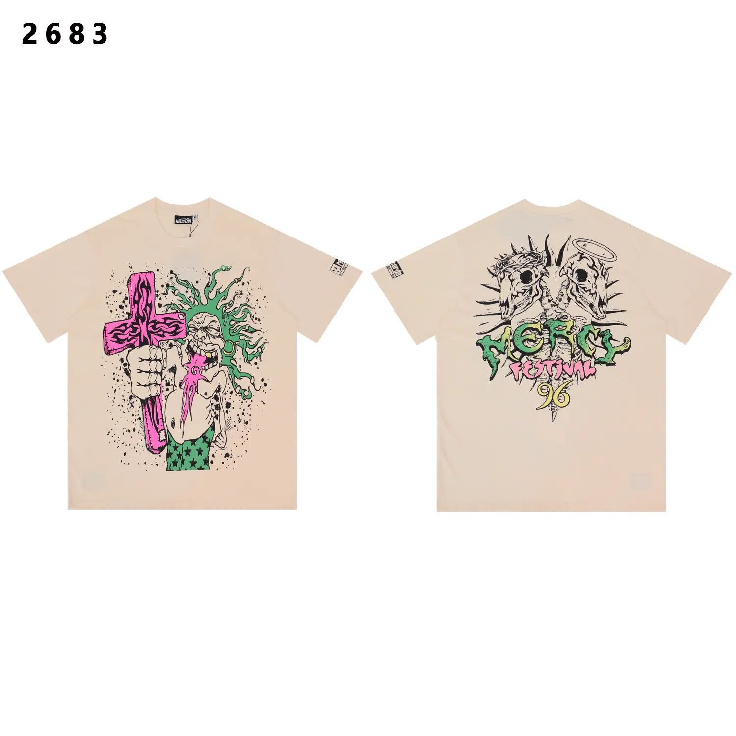 Hellstar Records Graphic Print Cotton T-Shirt D8212145