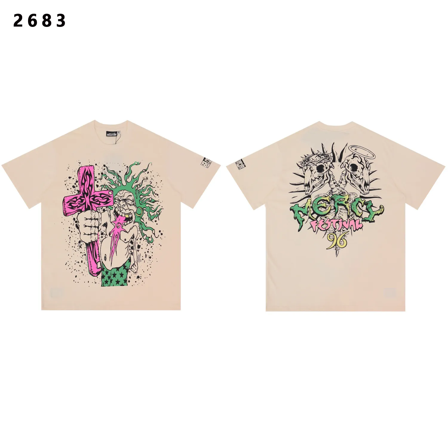 Hellstar Records Graphic Print Cotton T-Shirt D8212145