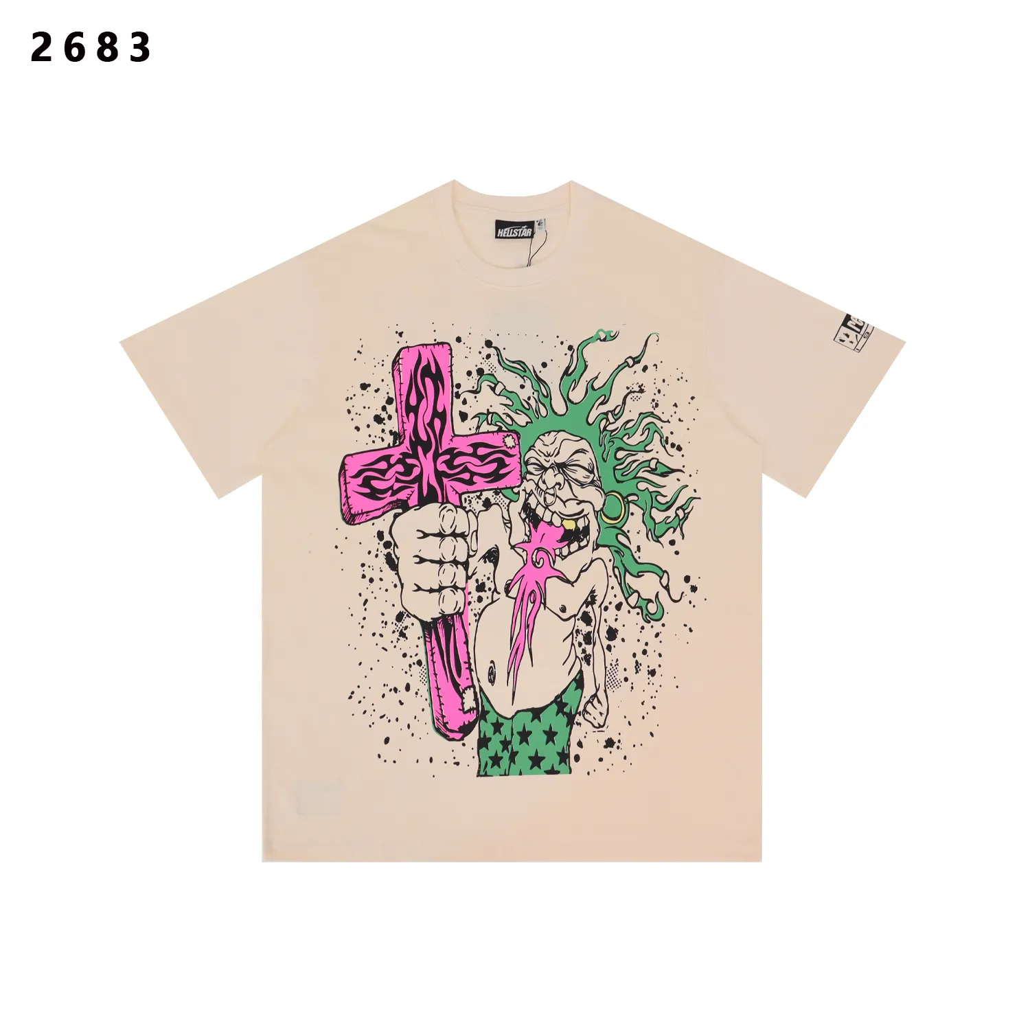 Hellstar Records Graphic Print Cotton T-Shirt D8212145 — view 3