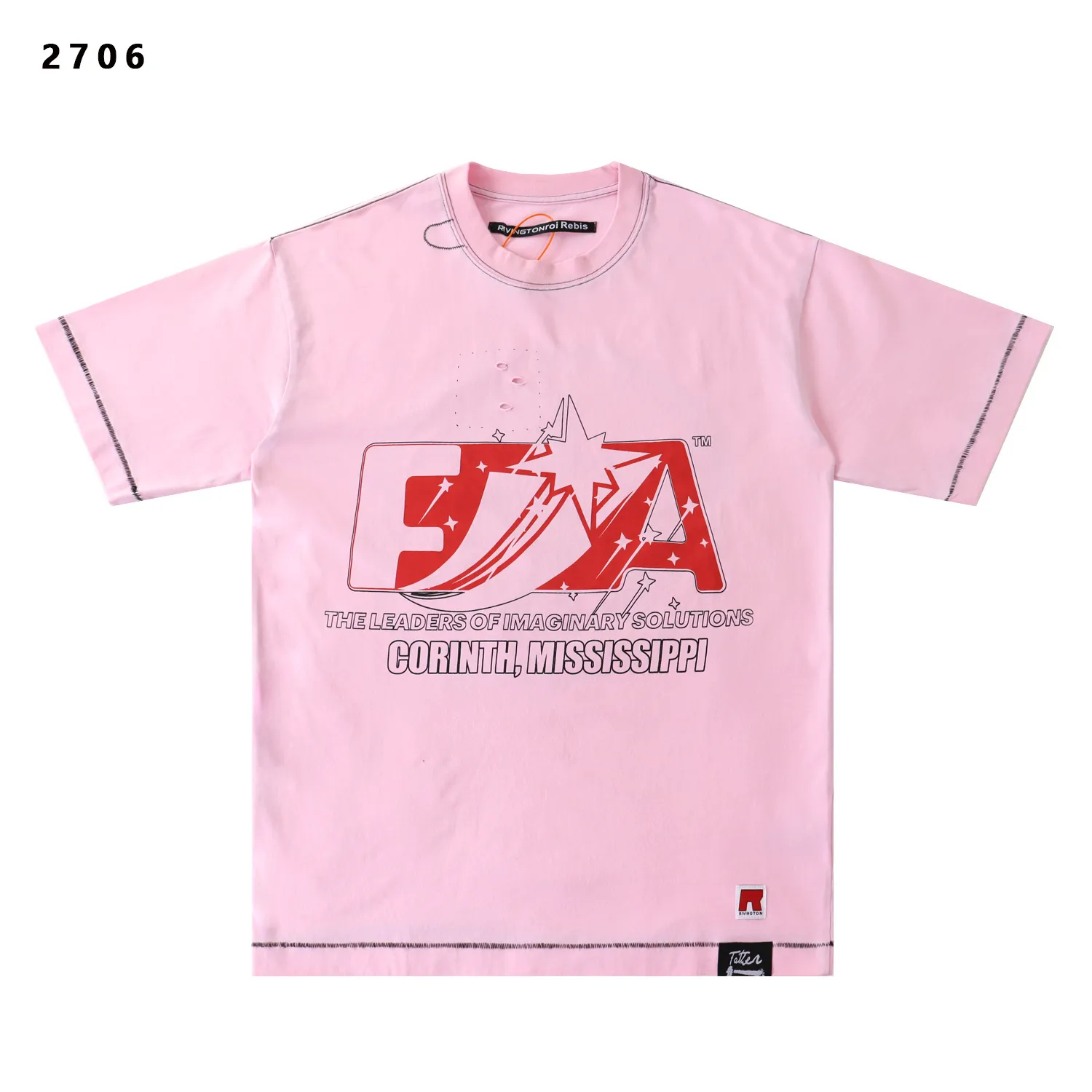 Graphic Print Washed Cotton T-Shirt D9512182 — view 2