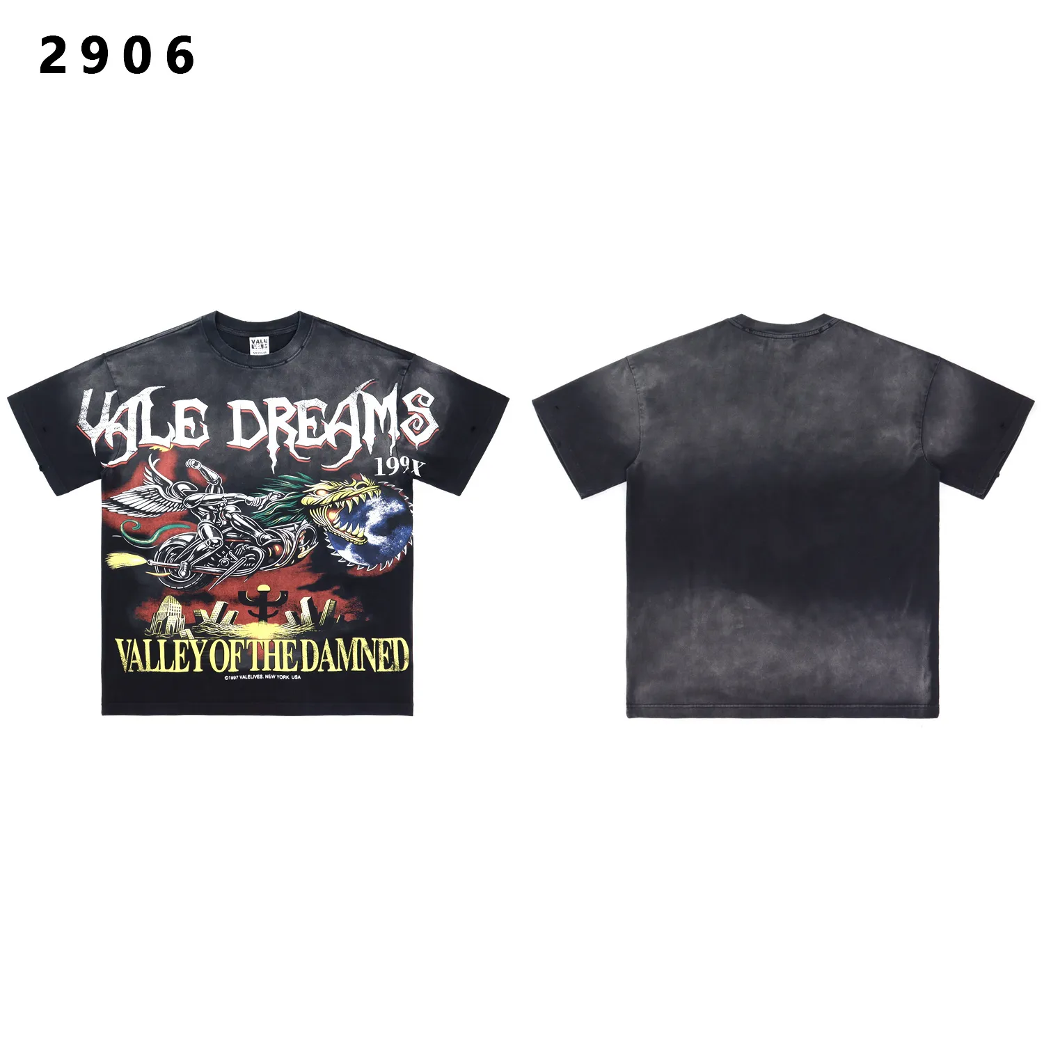 Vale Dreams Graphic Print Washed Cotton T-Shirt D8812222