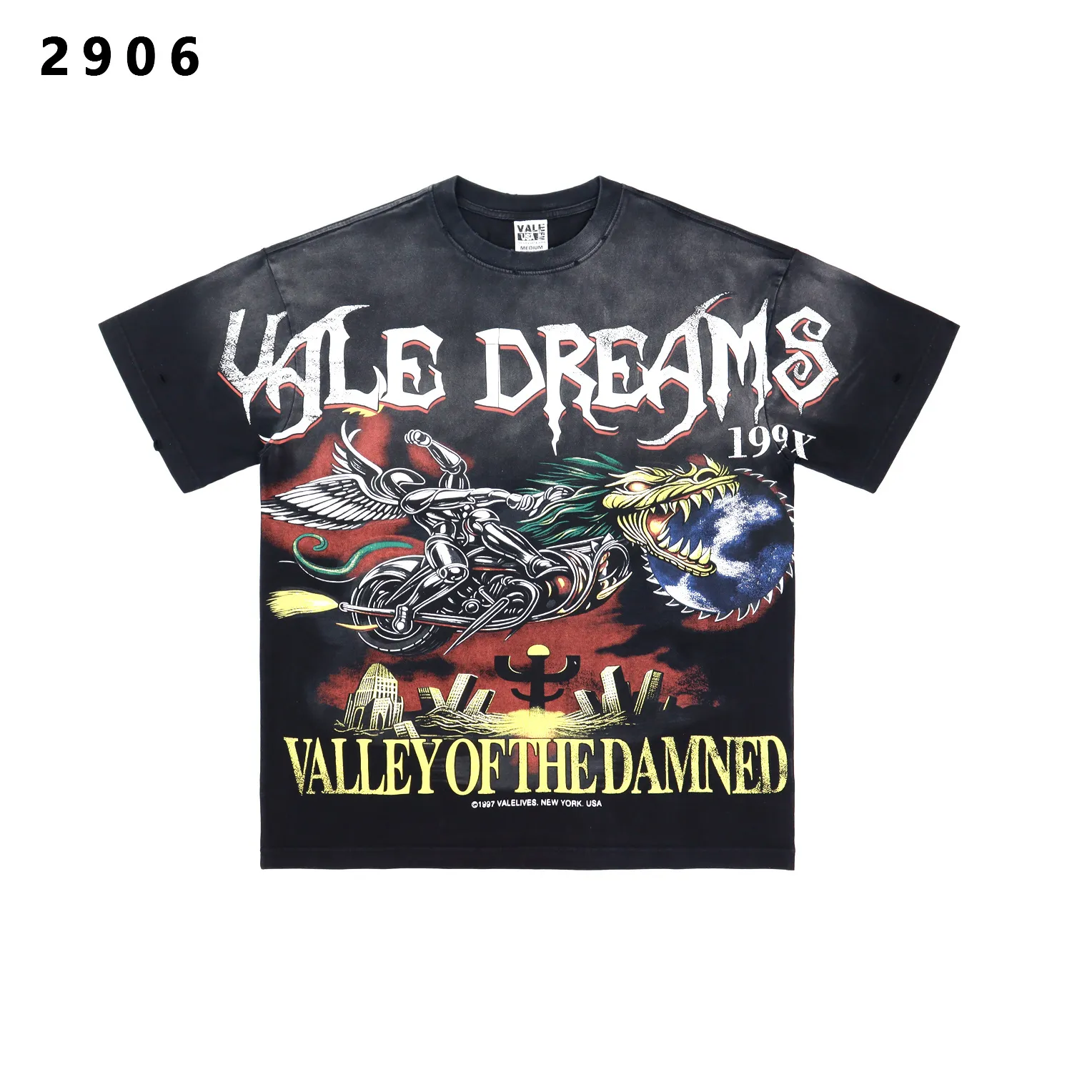 Vale Dreams Graphic Print Washed Cotton T-Shirt D8812222 — view 2