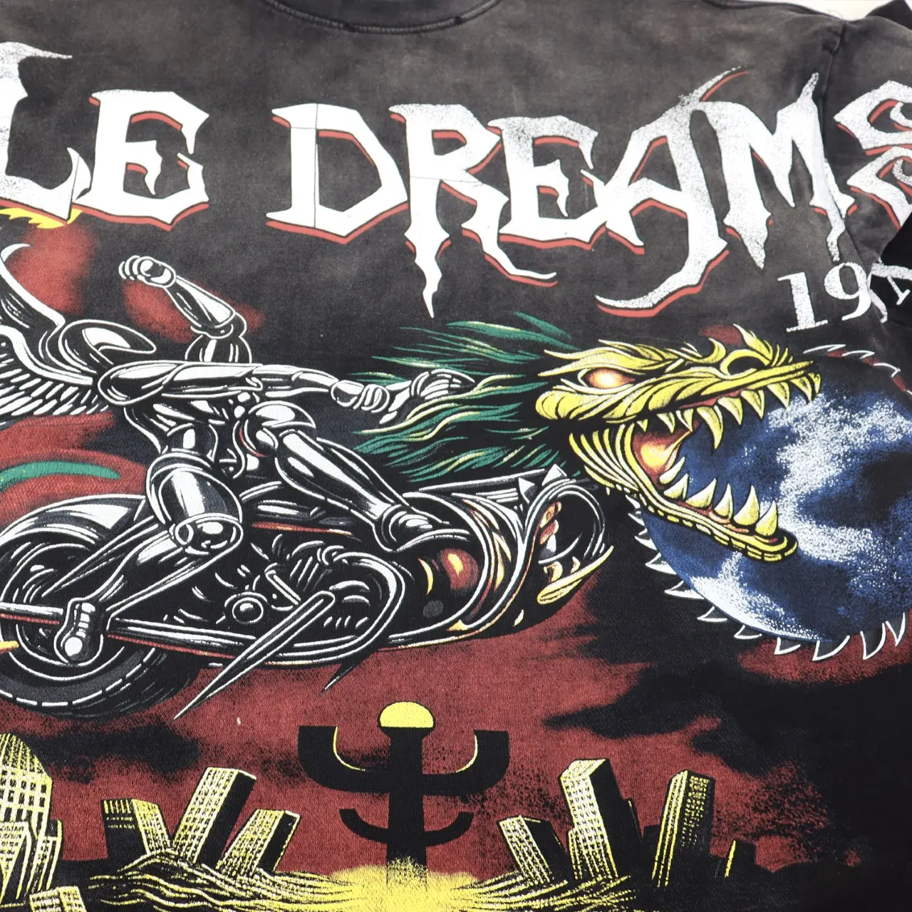 Vale Dreams Graphic Print Washed Cotton T-Shirt D8812222 — view 4