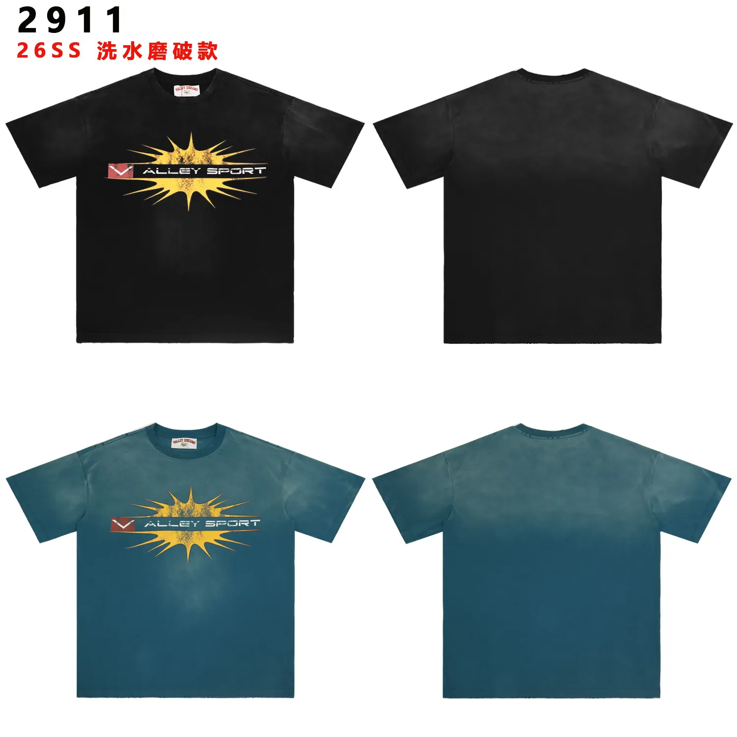 Valley Vale Sport Graphic Print Washed T-Shirt D8512157 — view 2