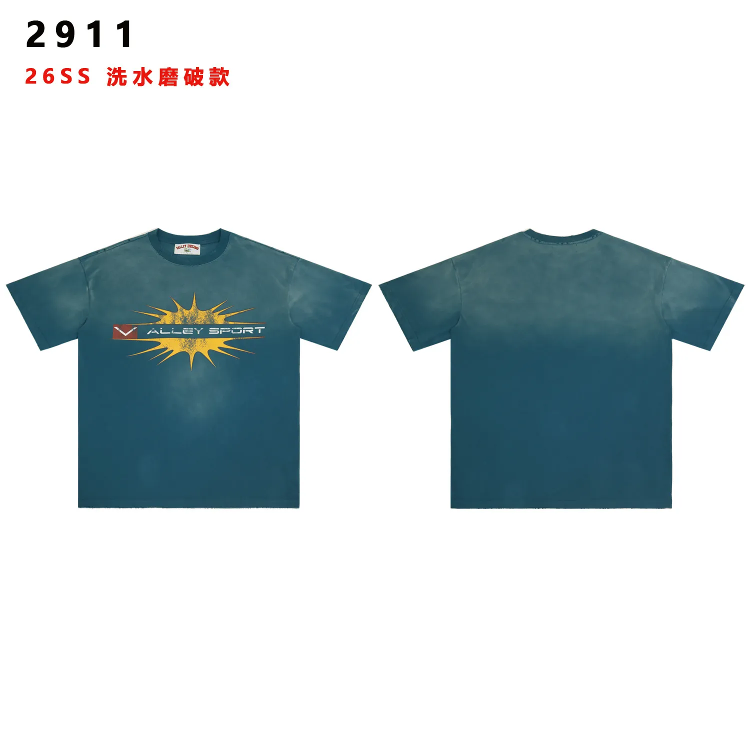 Valley Vale Sport Graphic Print Washed T-Shirt D8512157 — view 3