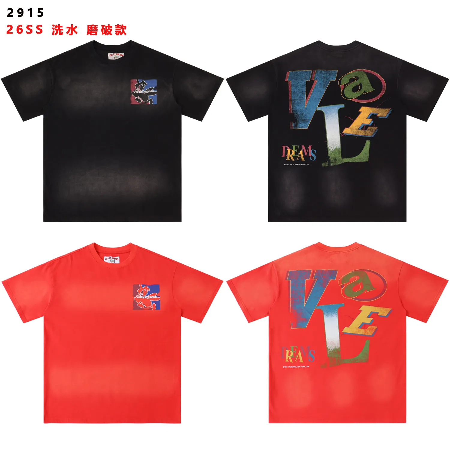Vale Forever Graffiti Print Washed T-Shirt D9012141 — view 5