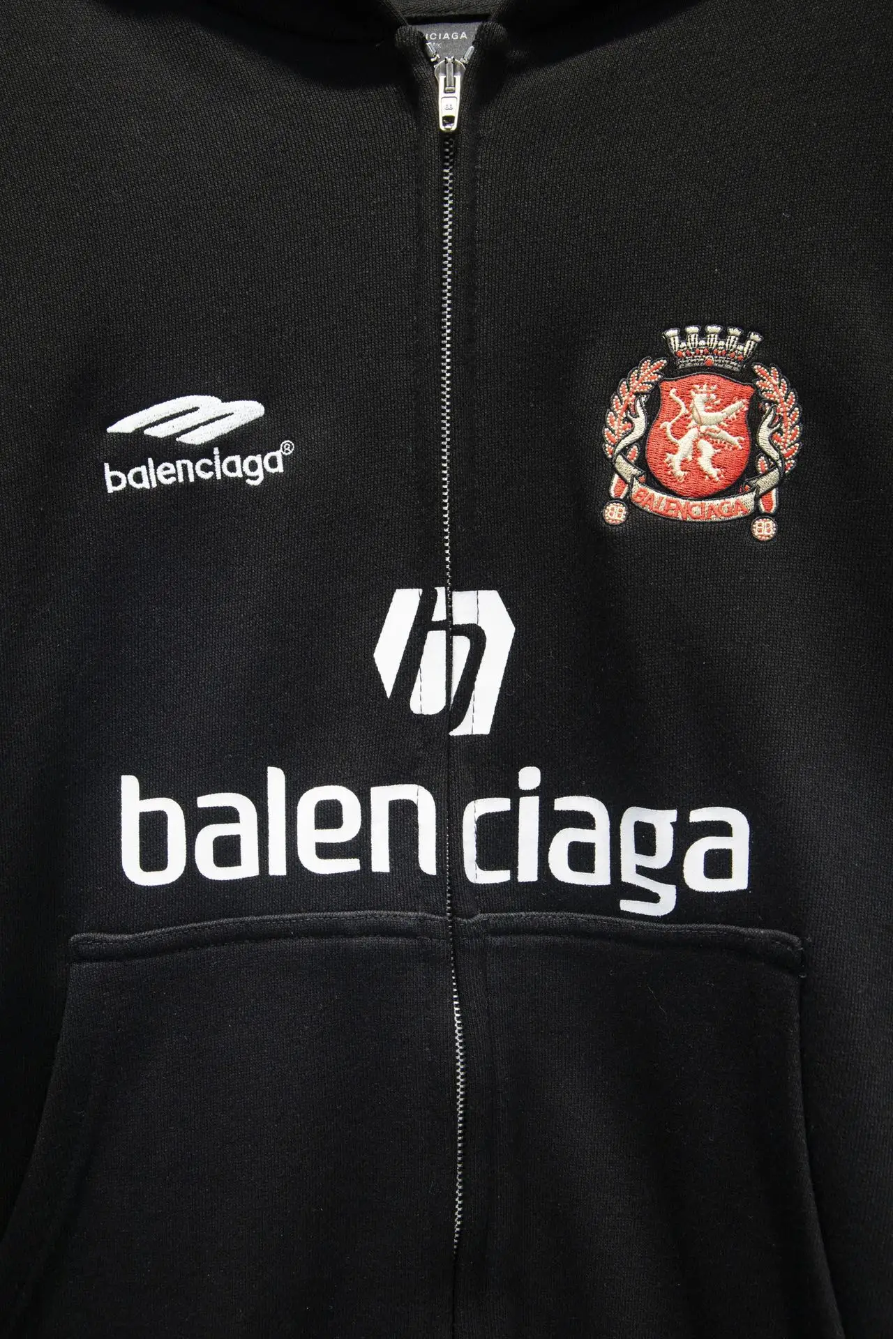 Oversized Logo-Print Zip-Up Hoodie D21924304 — view 5