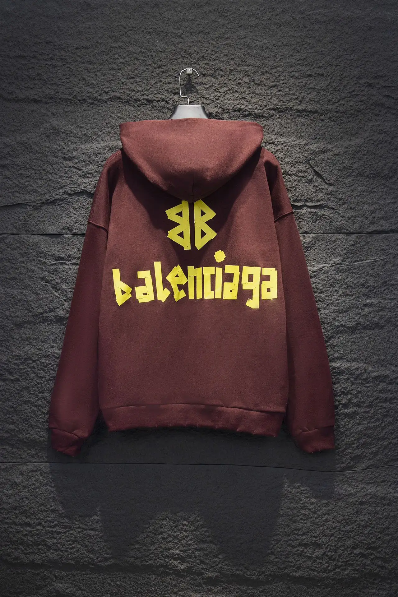 Tape Logo Distressed Oversized Hoodie D19524301 — view 2