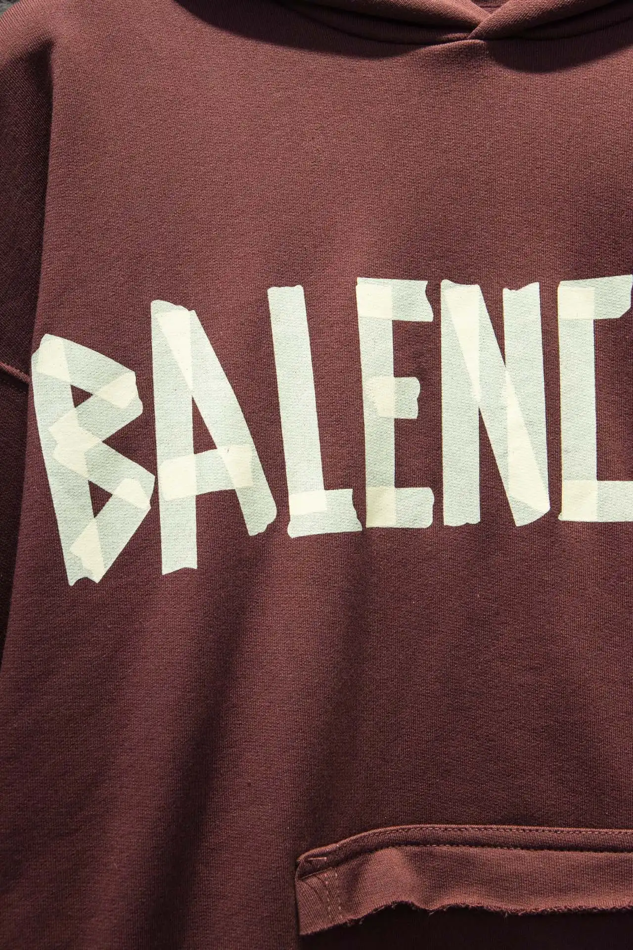 Tape Logo Distressed Oversized Hoodie D19524301 — view 4