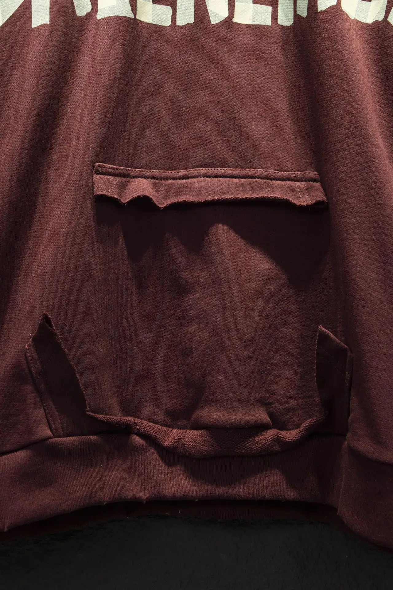 Tape Logo Distressed Oversized Hoodie D19524301 — view 6