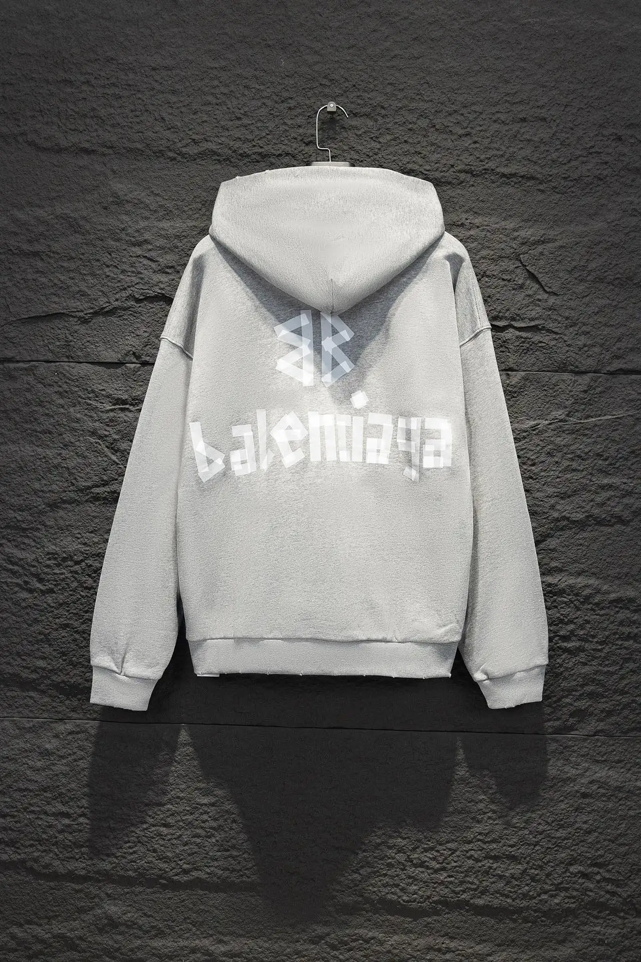 Tape Logo Distressed Oversized Hoodie D19524298 — view 2