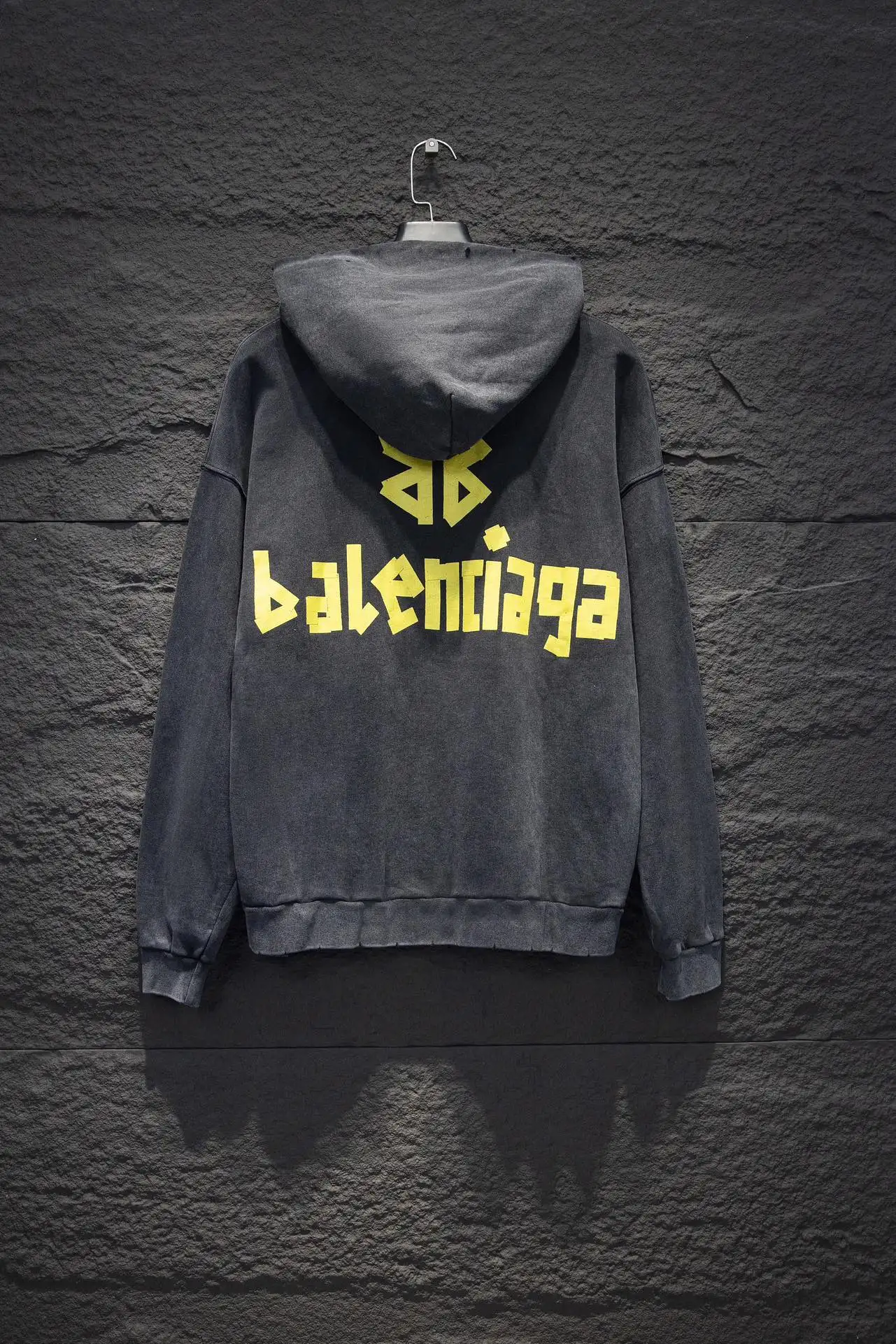 Tape Logo Distressed Oversized Hoodie D19524300 — view 2