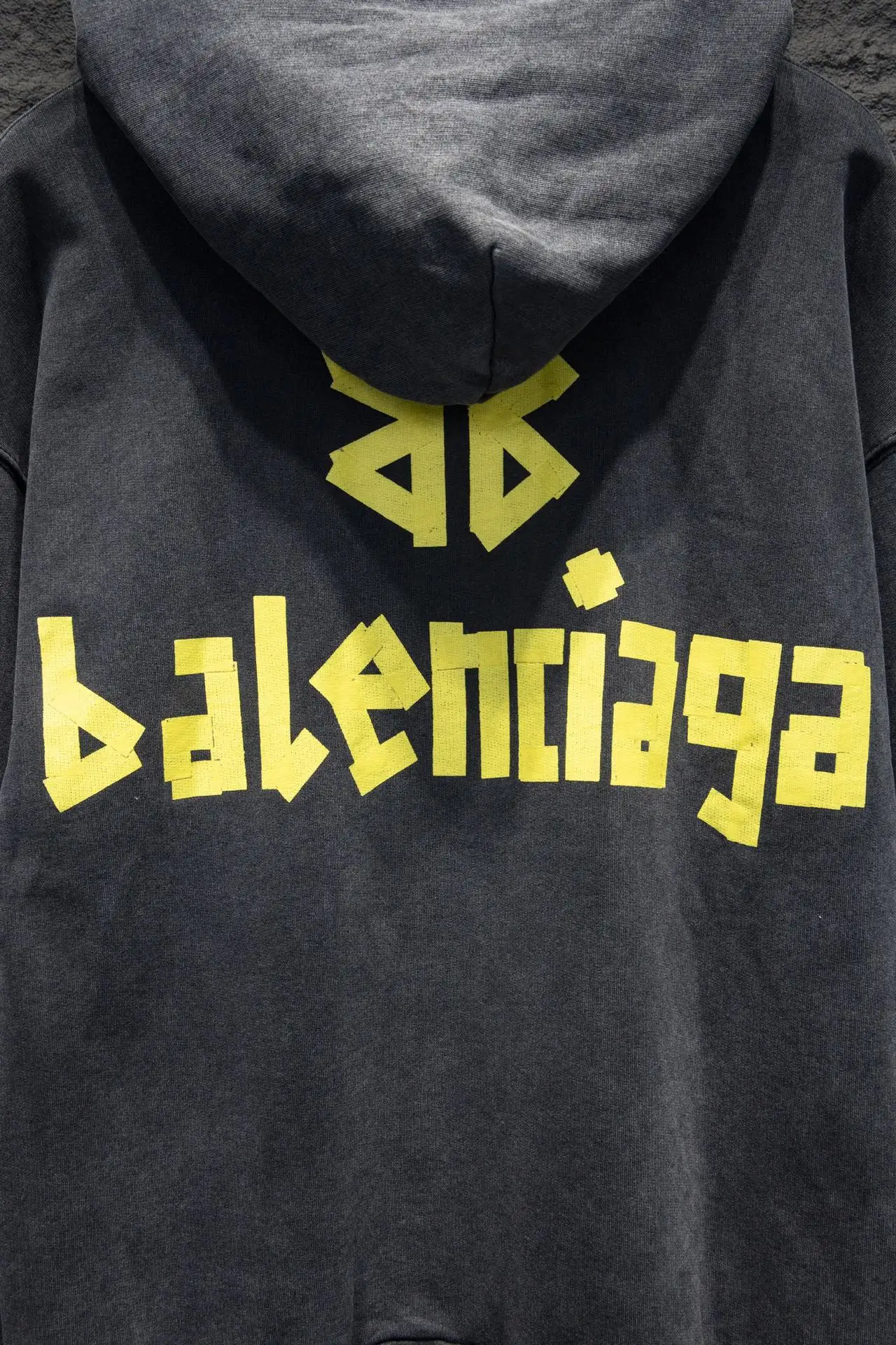 Tape Logo Distressed Oversized Hoodie D19524300 — view 4