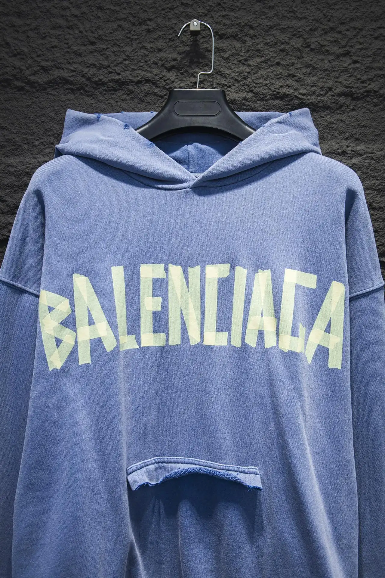 Tape Logo Distressed Oversized Hoodie D19524299 — view 5