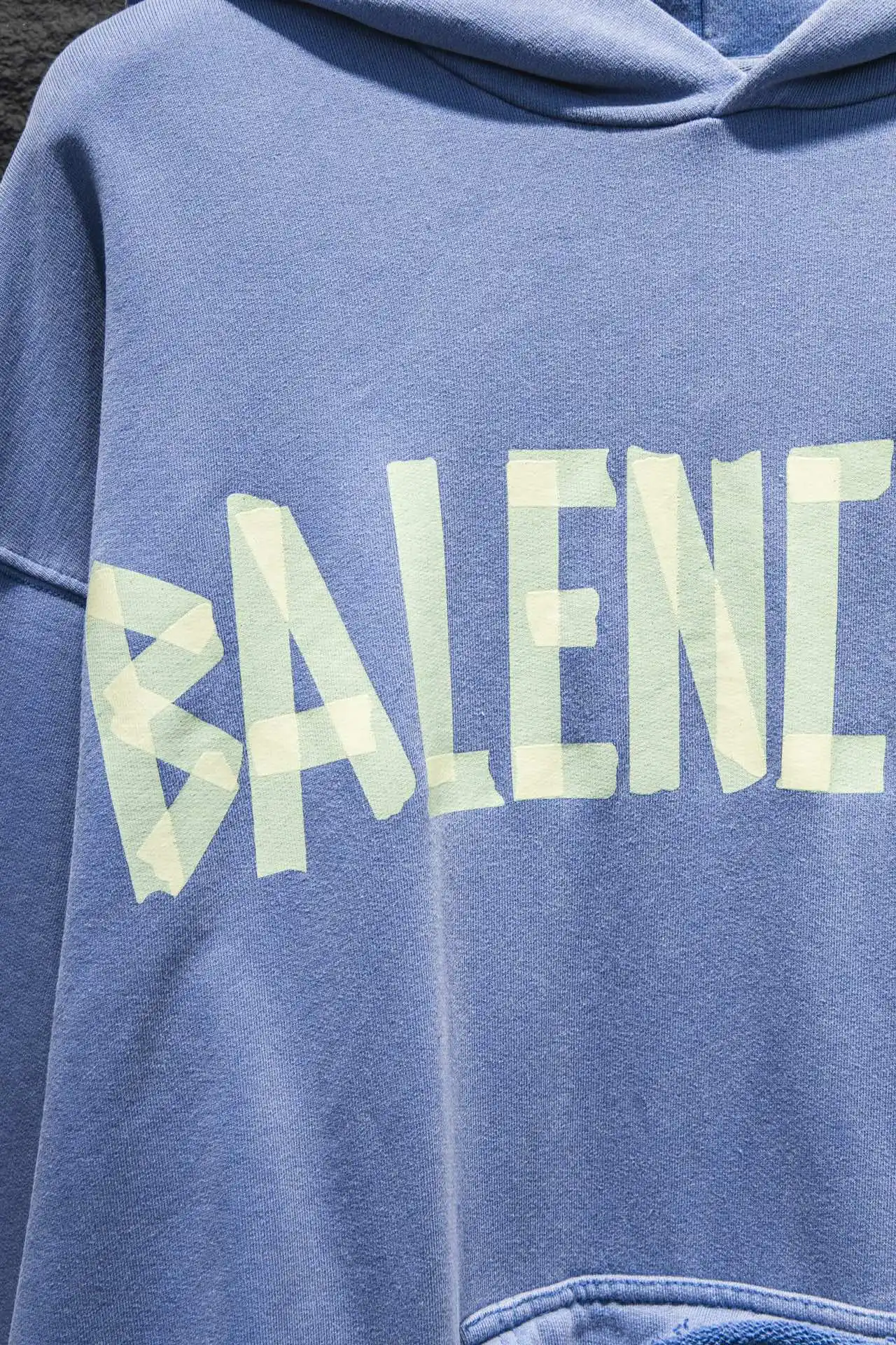 Tape Logo Distressed Oversized Hoodie D19524299 — view 6
