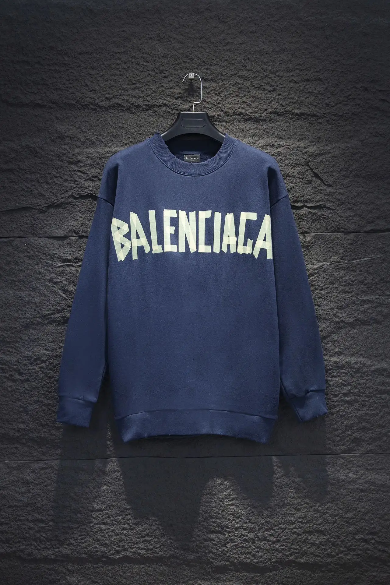 Tape Logo Distressed Oversized Sweatshirt D16524295