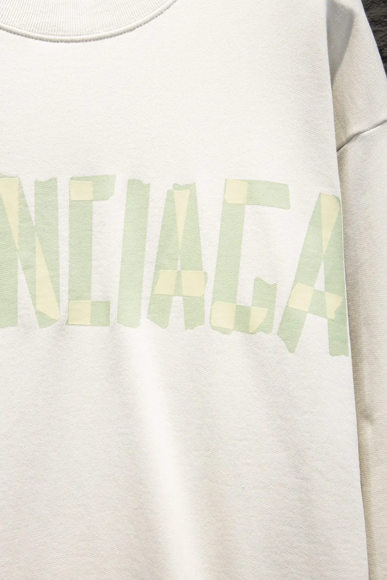 Logo Tape Distressed Crew-Neck Sweatshirt D16524297 — view 6