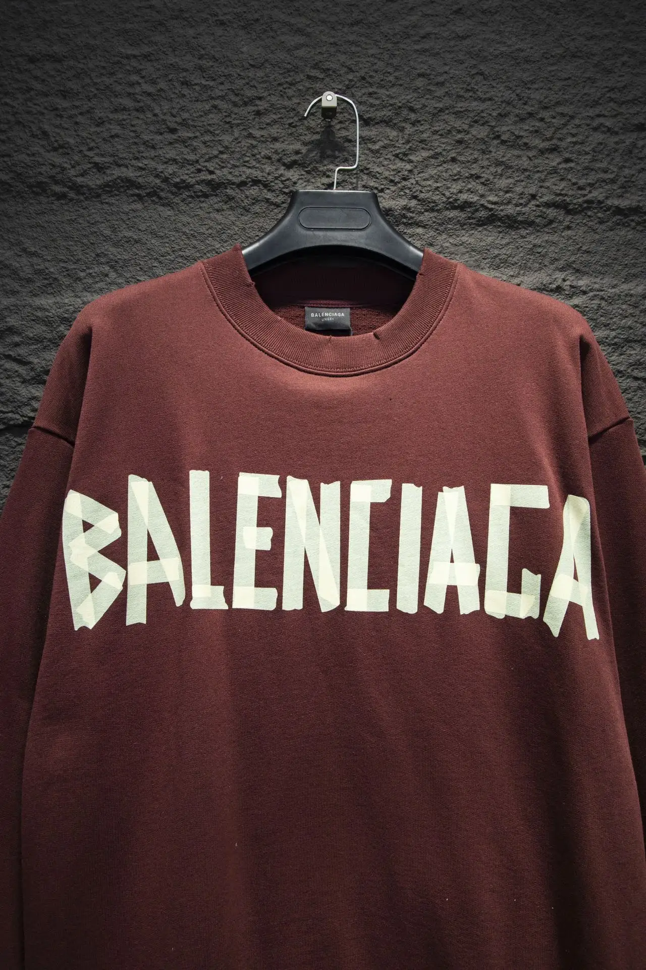 Tape Logo Distressed Crew-Neck Sweatshirt D16524296 — view 4