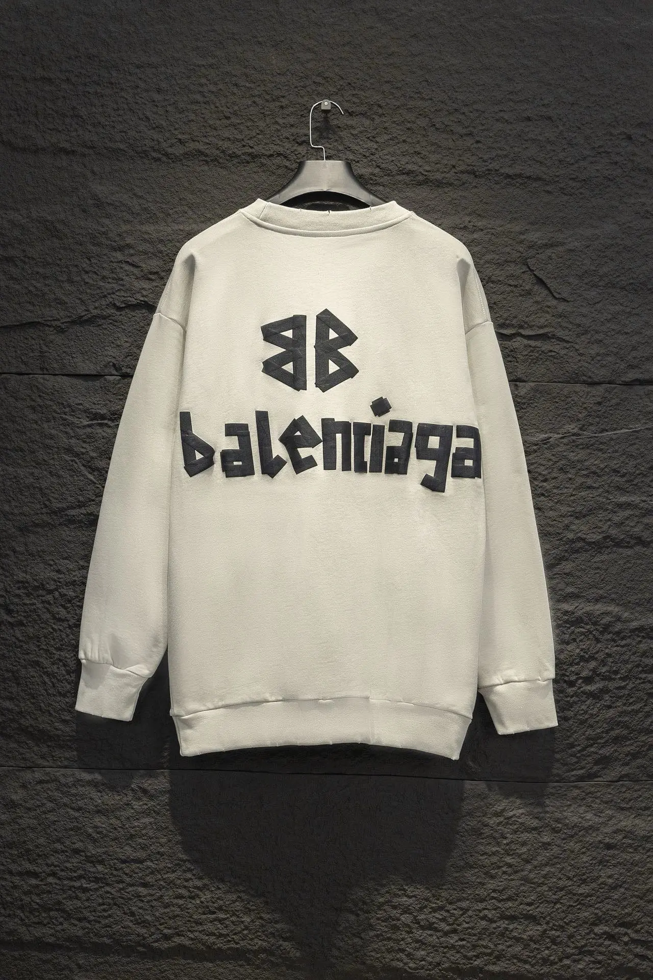Logo-Print Distressed Cotton-Jersey Sweatshirt D15524309 — view 2