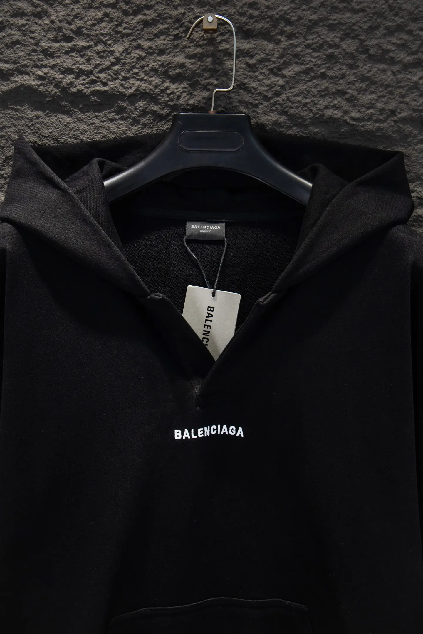 Logo Embroidered Oversized V-Neck Hoodie D18924287 — view 3