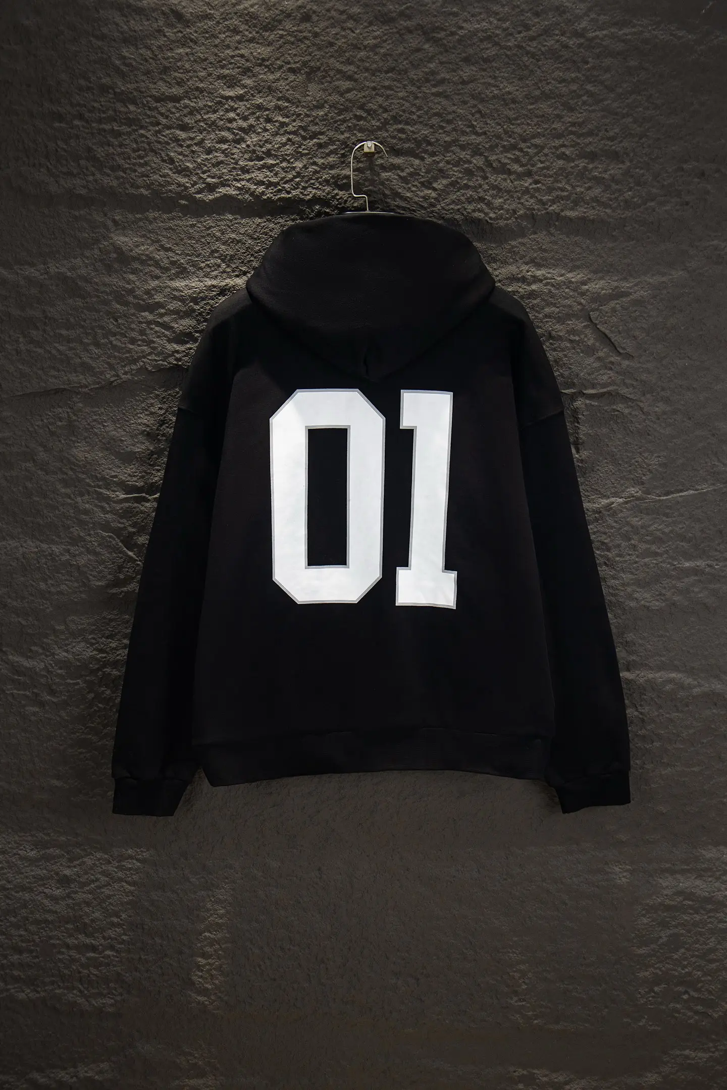 Oversized Jersey-Style Embroidered Hoodie D19524285 — view 2