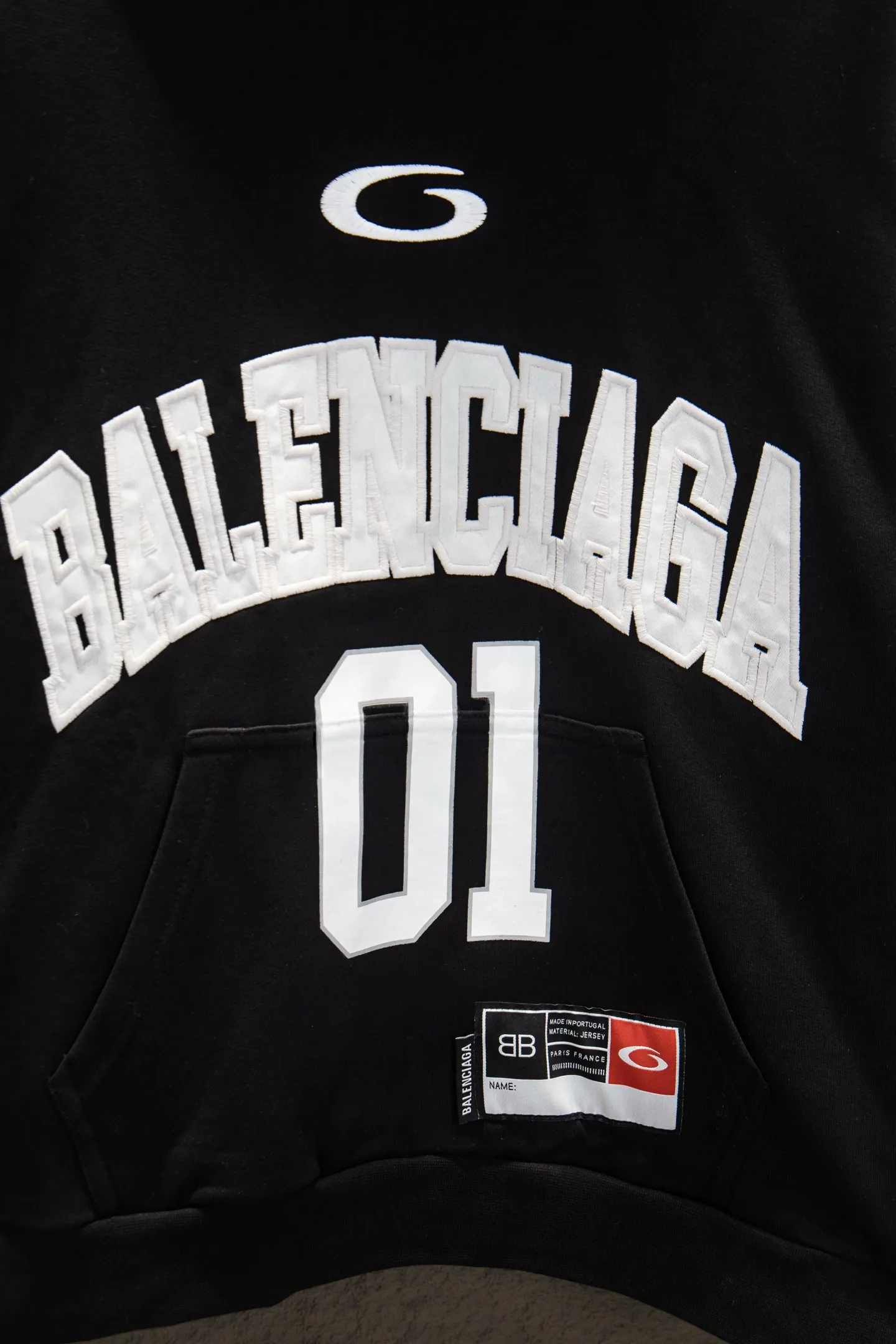 Oversized Jersey-Style Embroidered Hoodie D19524285 — view 4