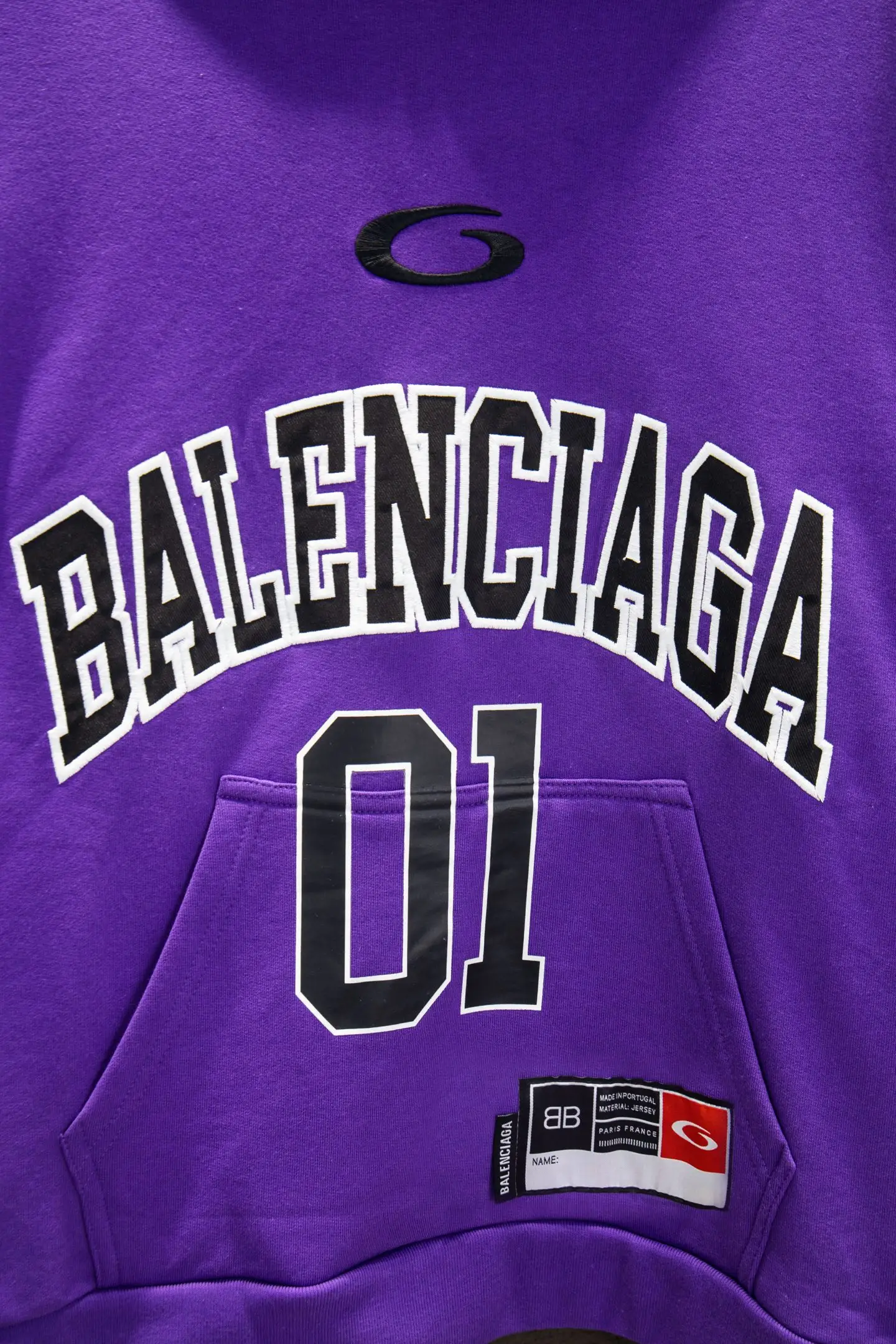 Oversized Jersey-Style Logo Hoodie D19524284 — view 5