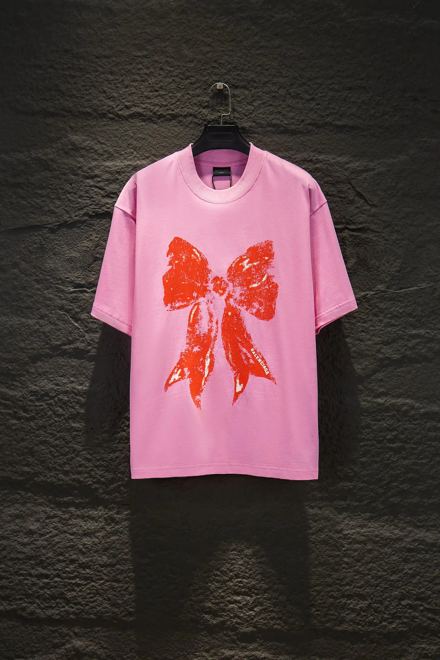Oversized Bow Print Cotton T-Shirt D11915386
